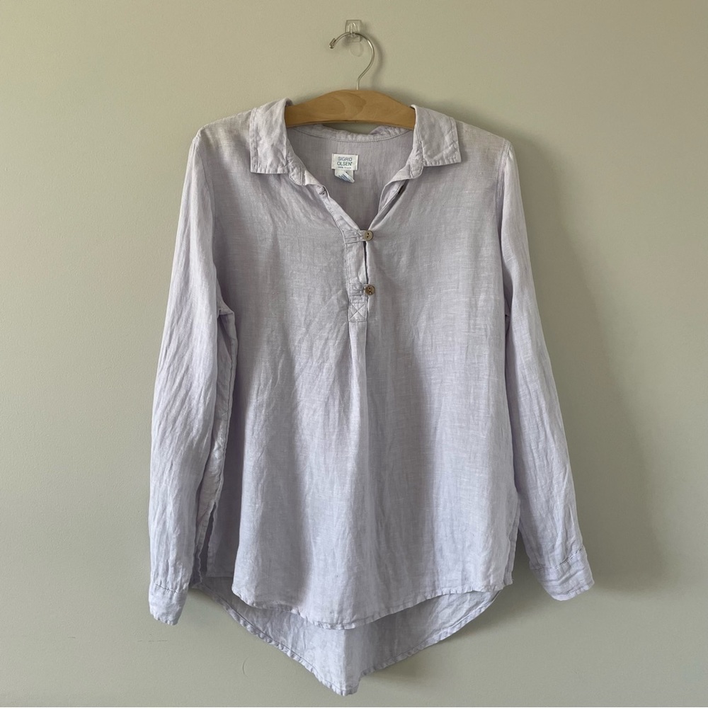 Sigrid Olsen | lilac linen tunic top